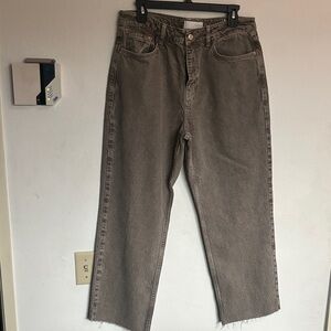 Zara Women's Flare Jeans in Brown